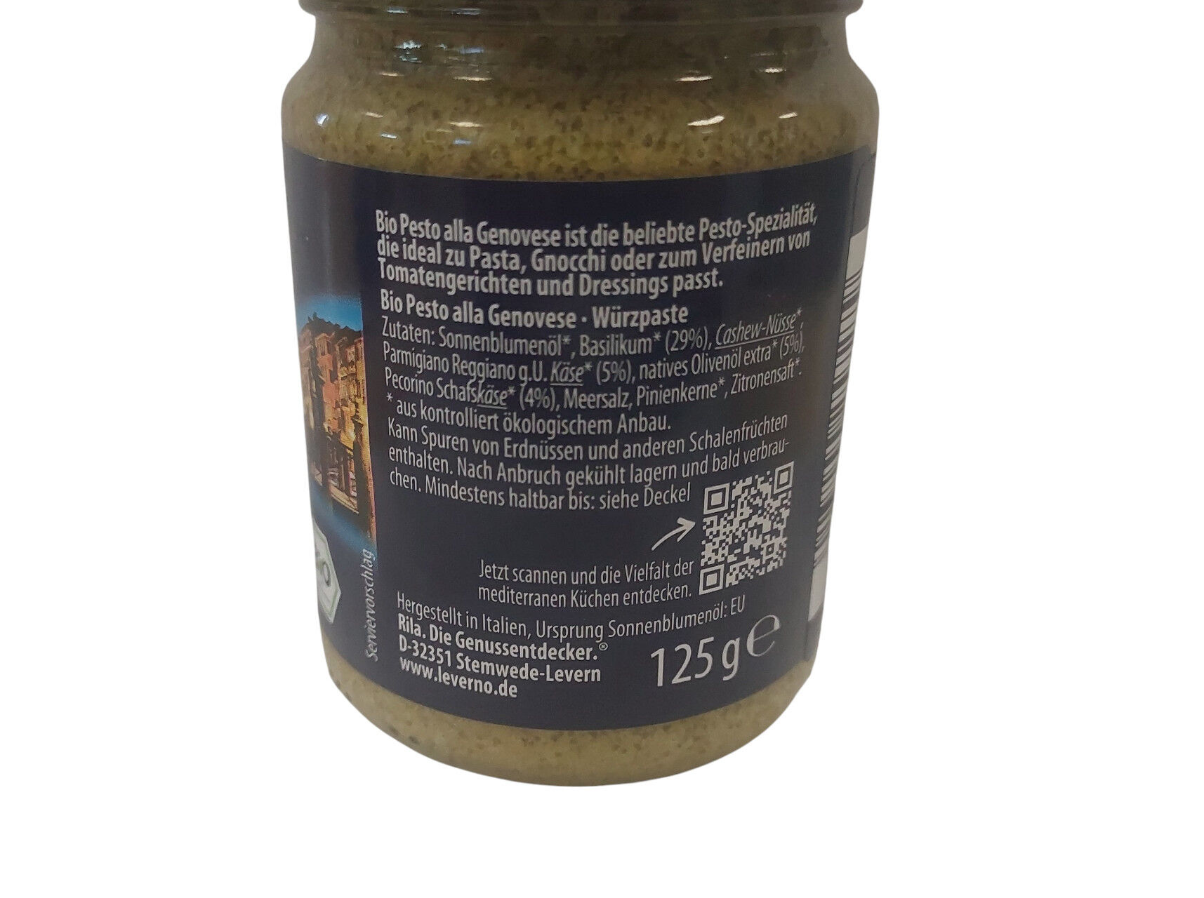 PESTO ALLA GENOVESE LEVERNO BIO 125G image number 1