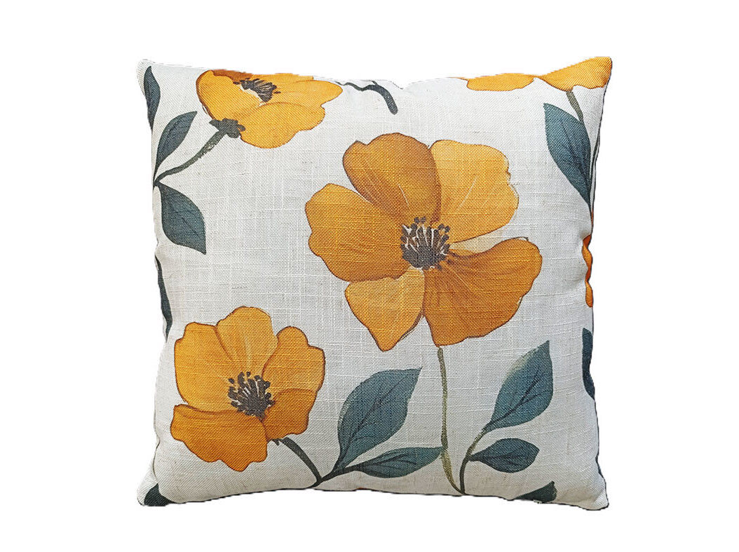 ALMOFADA LILY 2 AMARELO 45X45 CM