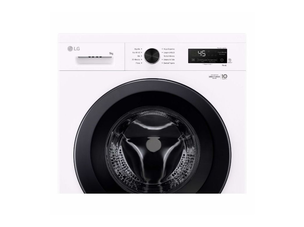 M&Aacute;QUINA DE LAVAR ROUPA LG F4X1009NWK - BRANCO A 9KG image number 3
