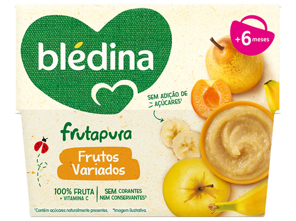 TACINHA FRUTA BL&Eacute;DINA 100% FRUTOS VARIADOS 4X95G