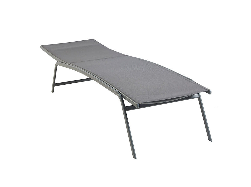 ESPREGUI&Ccedil;ADEIRA GARDENSTAR METAL E TEXTILENE CINZENTO 173X54X50CM image number 5