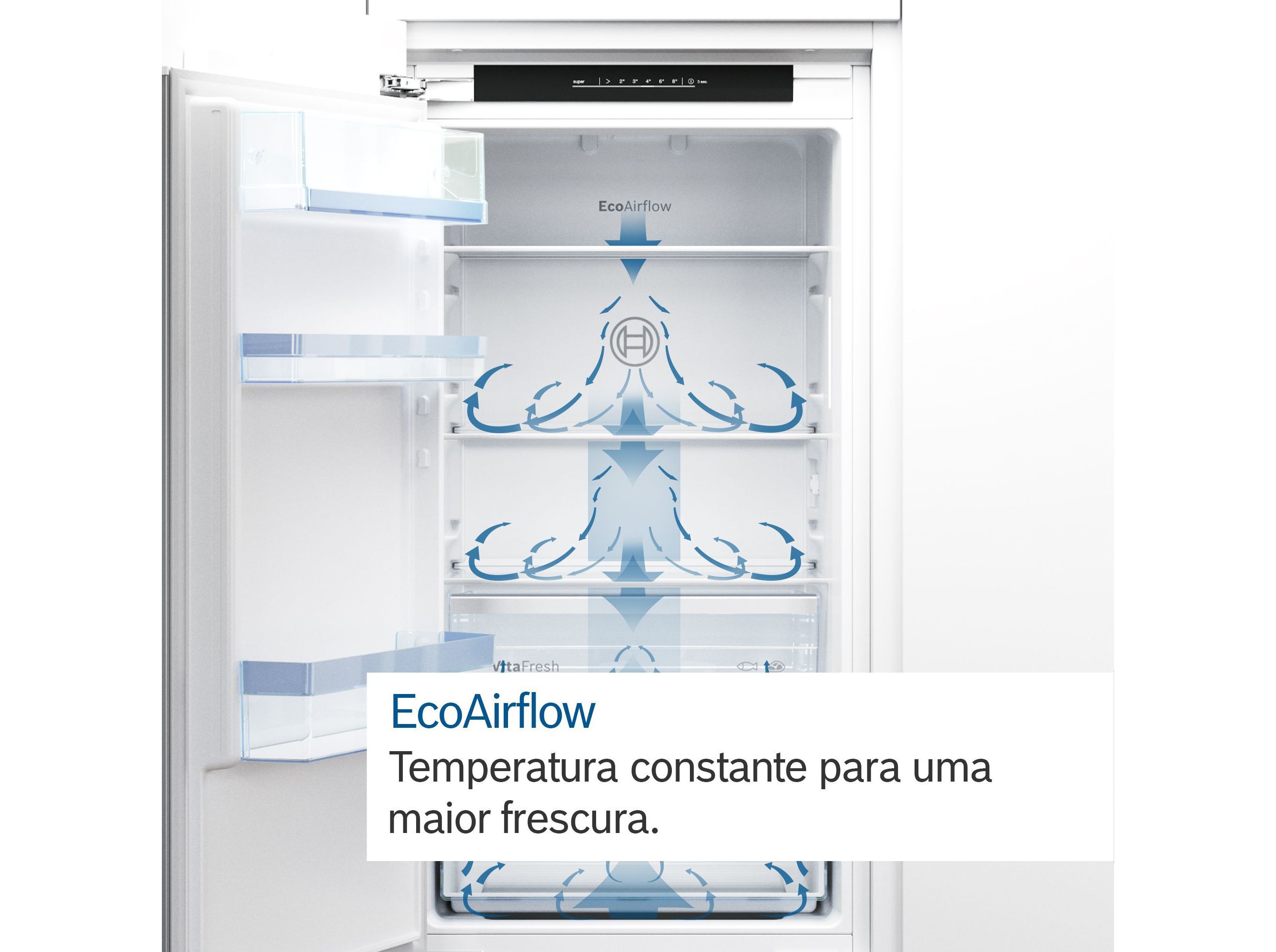 COMBINADO DE ENCASTRE BOSCH KIN86ADD0 INOX D 260L NO FROST image number 2