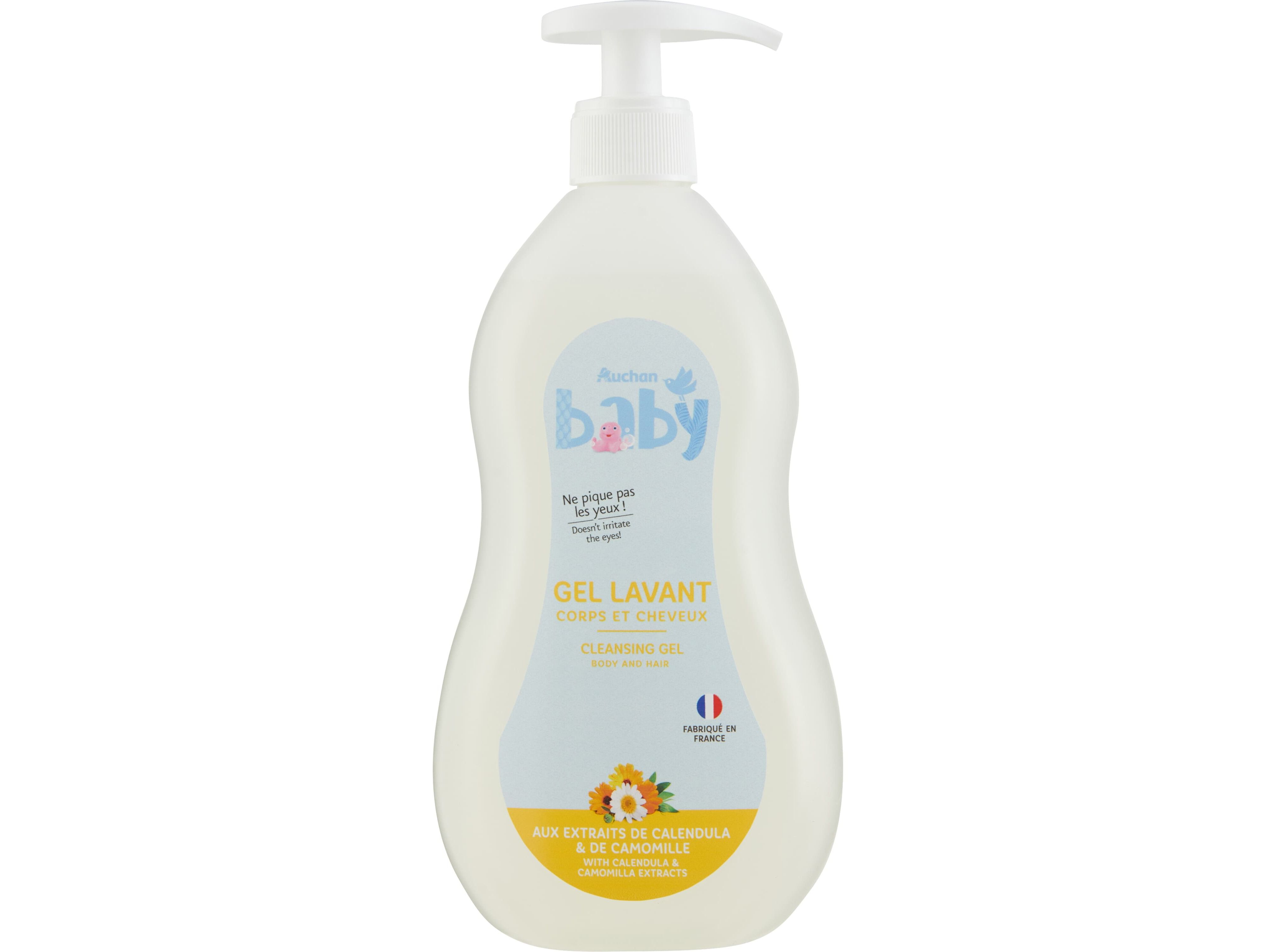 GEL BANHO AUCHAN BABY PUMP 2EM1 CAMOMILA 750ML