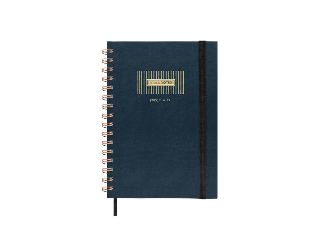 AGENDA SEMANAL 2026 MAKENOTES A5 ESPIRAL DARK BLUE