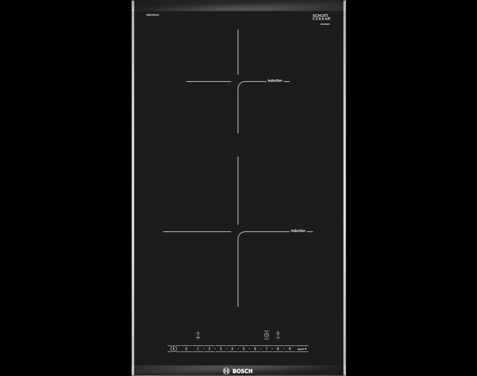 PLACA DE INDU&Ccedil;&Atilde;O BOSCH PIB375FB1E 2 QUEIMADORES 30.6CM PRETO image number 0