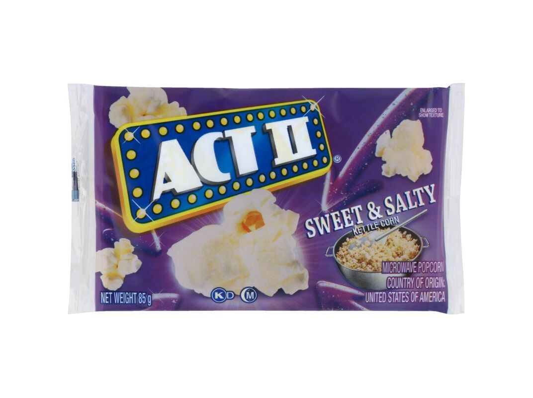 PIPOCAS ACT II DOCES E SALGADAS 85 GR