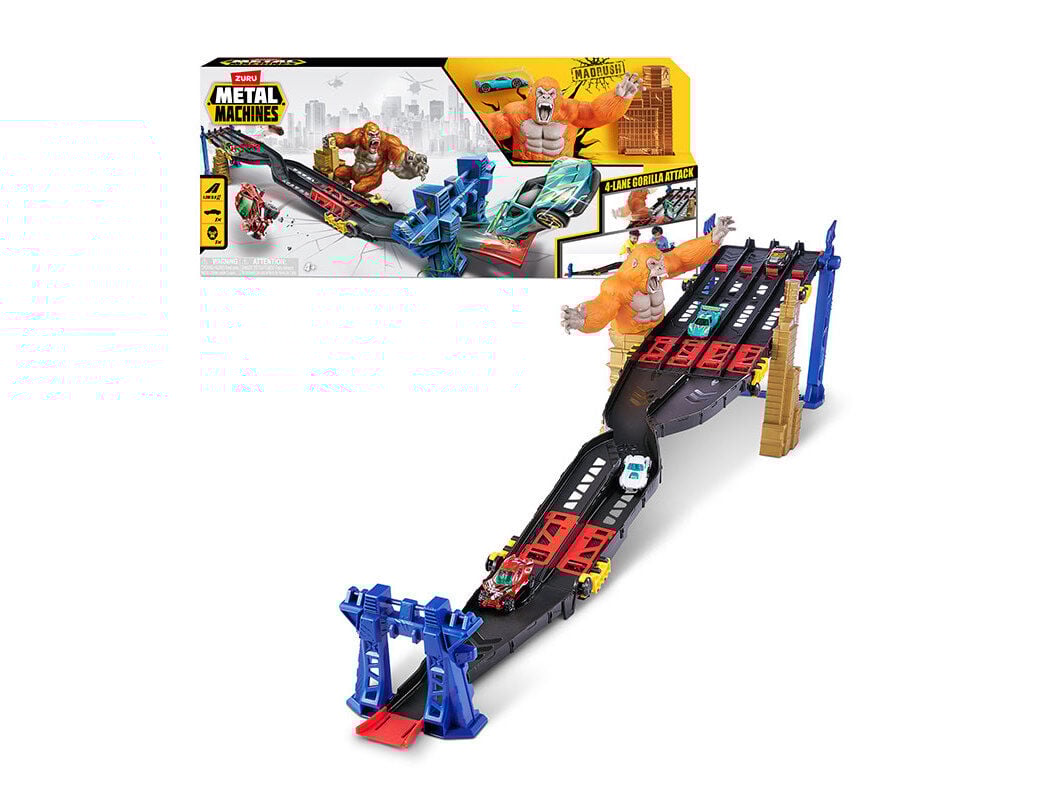 PISTA METAL MACHINES PLAYSET 4 LIANE GORILLA