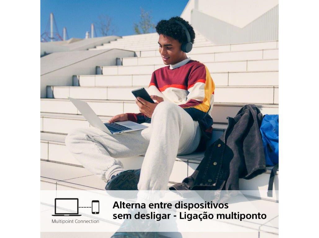 AUSCULTADORES SEM FIO SONY WHCH520B PRETO image number 6