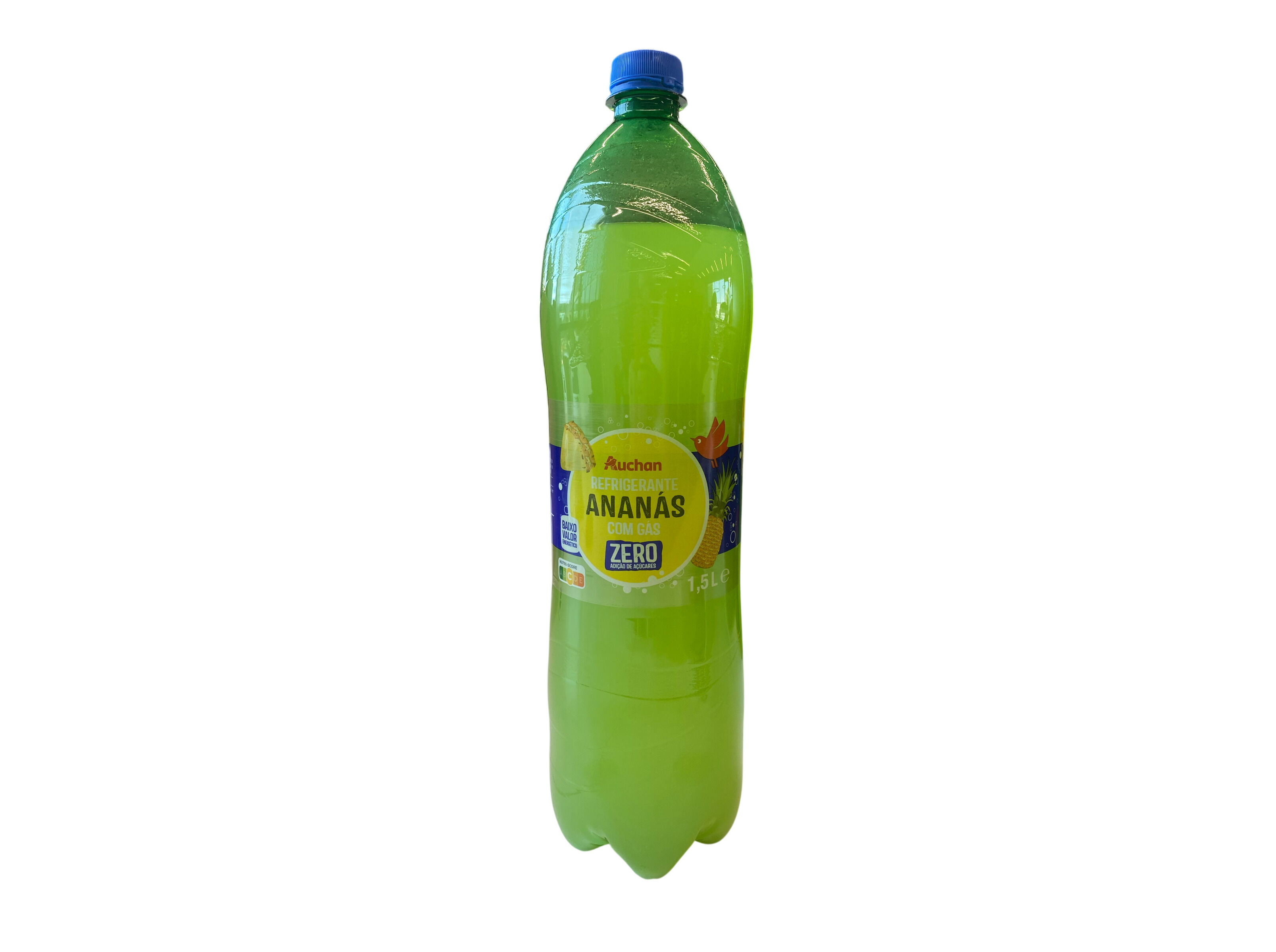 REFRIGERANTE C/G&Aacute;S AUCHAN ANAN&Aacute;S 0% 1.5L