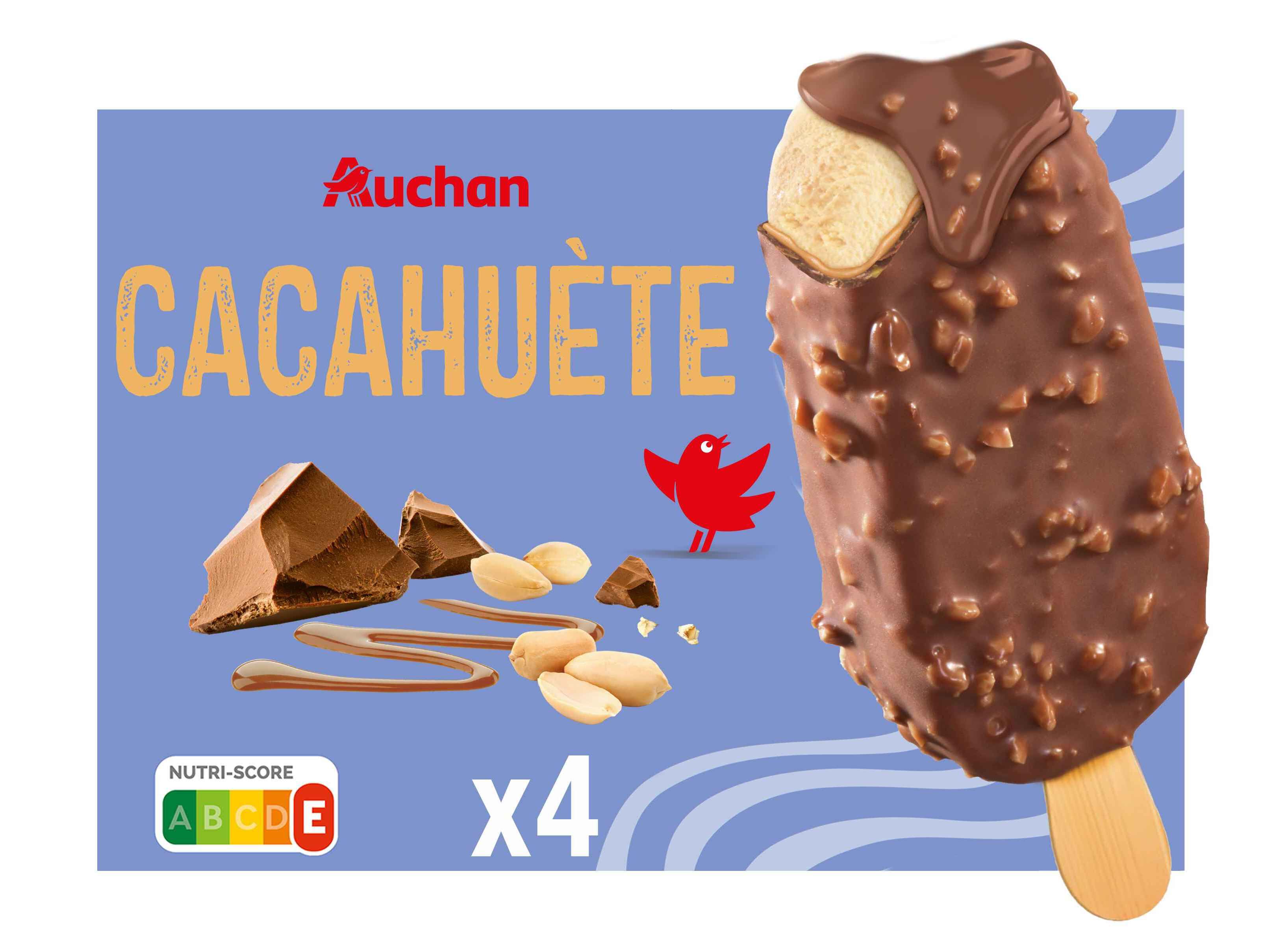 GELADO PALITO AUCHAN AMENDOIM 4X90ML image number 0