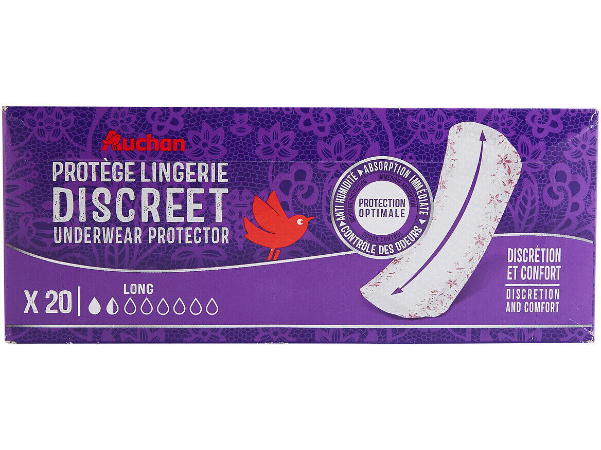 PENSOS INCONTIN&Ecirc;NCIA AUCHAN DISCREET LONGO 20UN