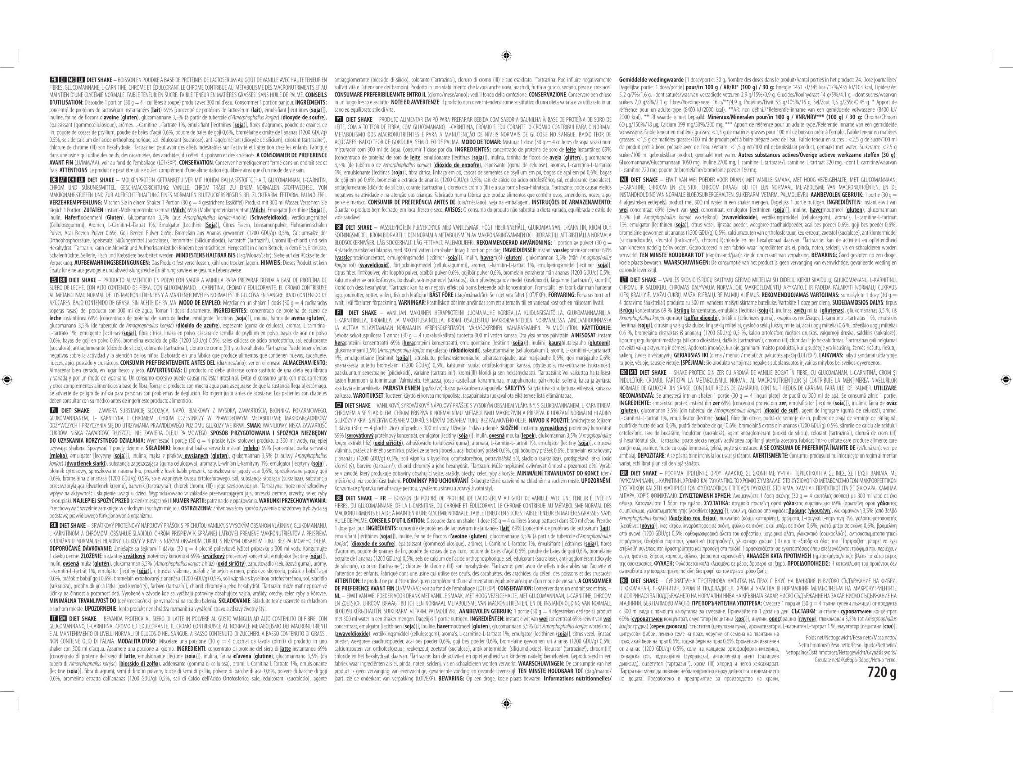 BATIDO DIETA BIOTECH USA BAUNILHA 720G image number 1