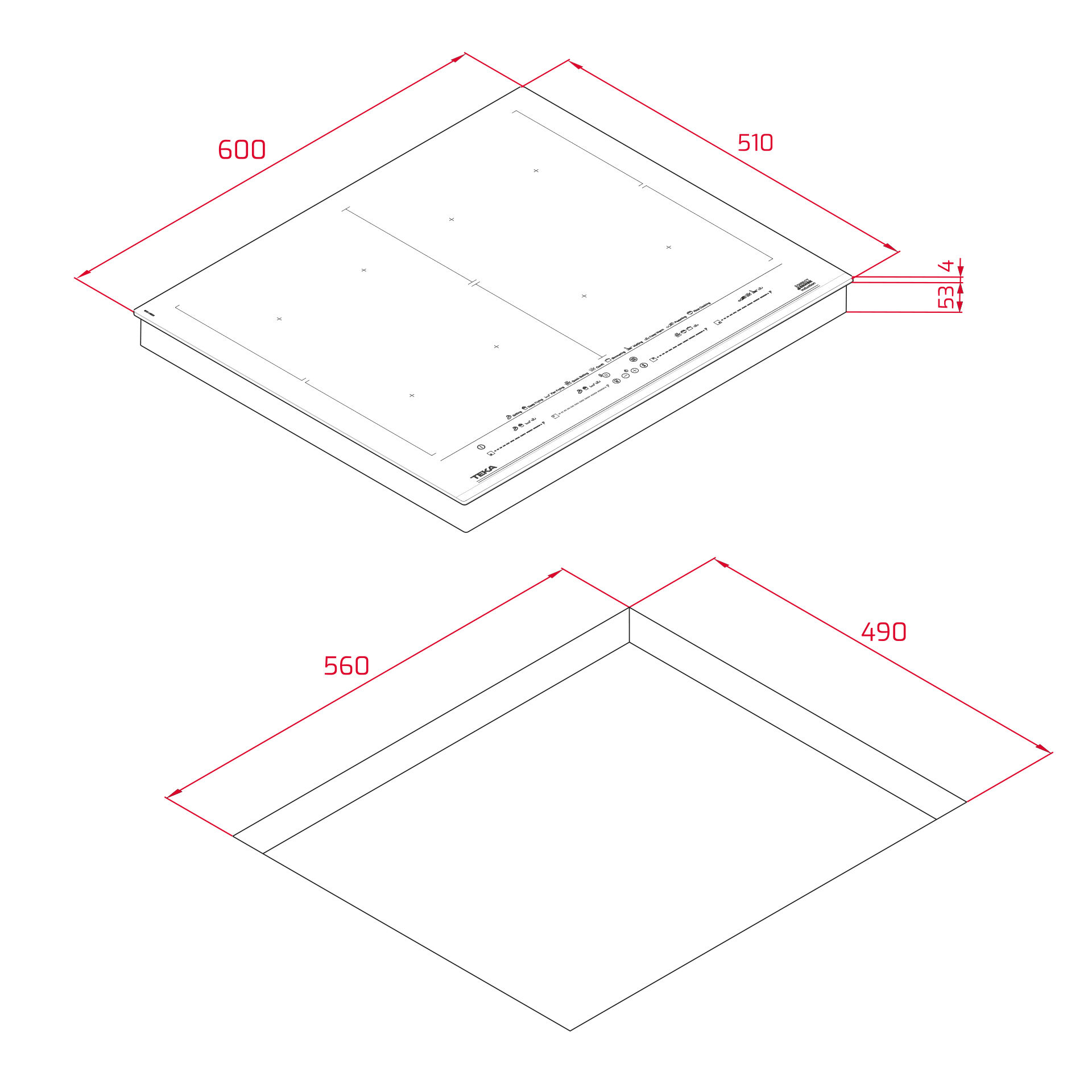 PLACA DE INDU&Ccedil;&Atilde;O TEKA IZF 68700 MST PRETA 60CM FULL FLEX image number 4