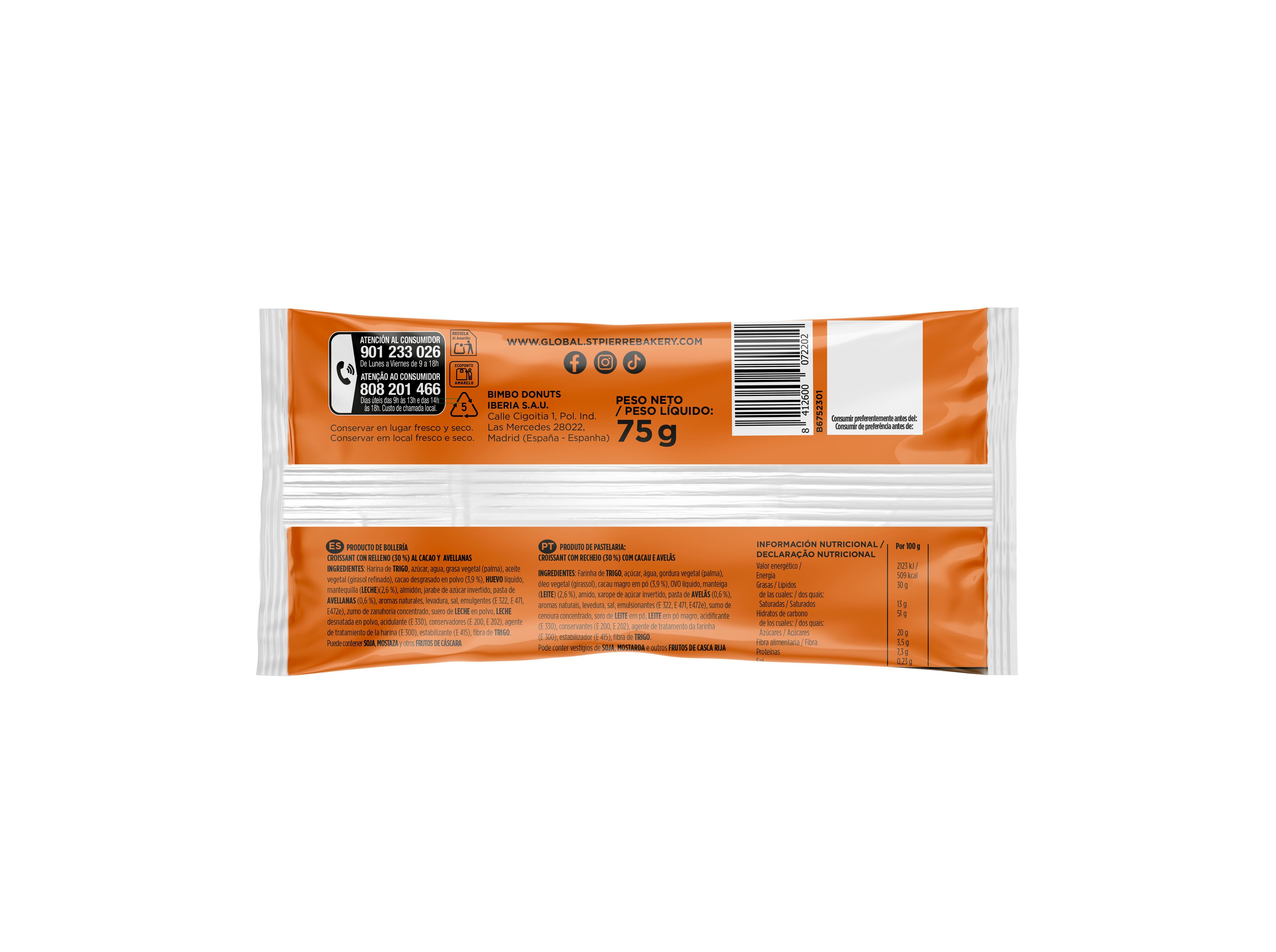 CROISSANTS ST. PIERRE CREME DE CACAU 75G image number 1