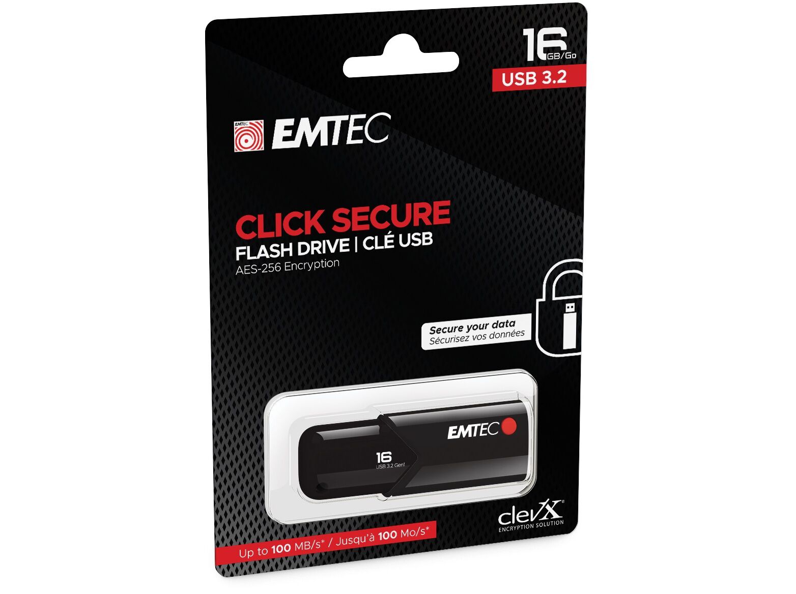 PEN USB EMTEC:CLICK SECURE 16GB 3.2 image number 1