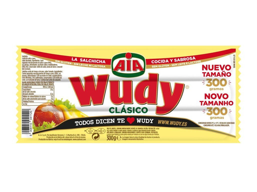 SALSICHA DE FRANGO E PERU WUDY 300G