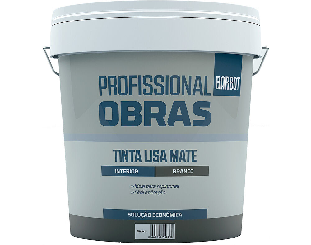 Barbot Tinta Profissional Obras Interior Lisa Mate Branco, 15L