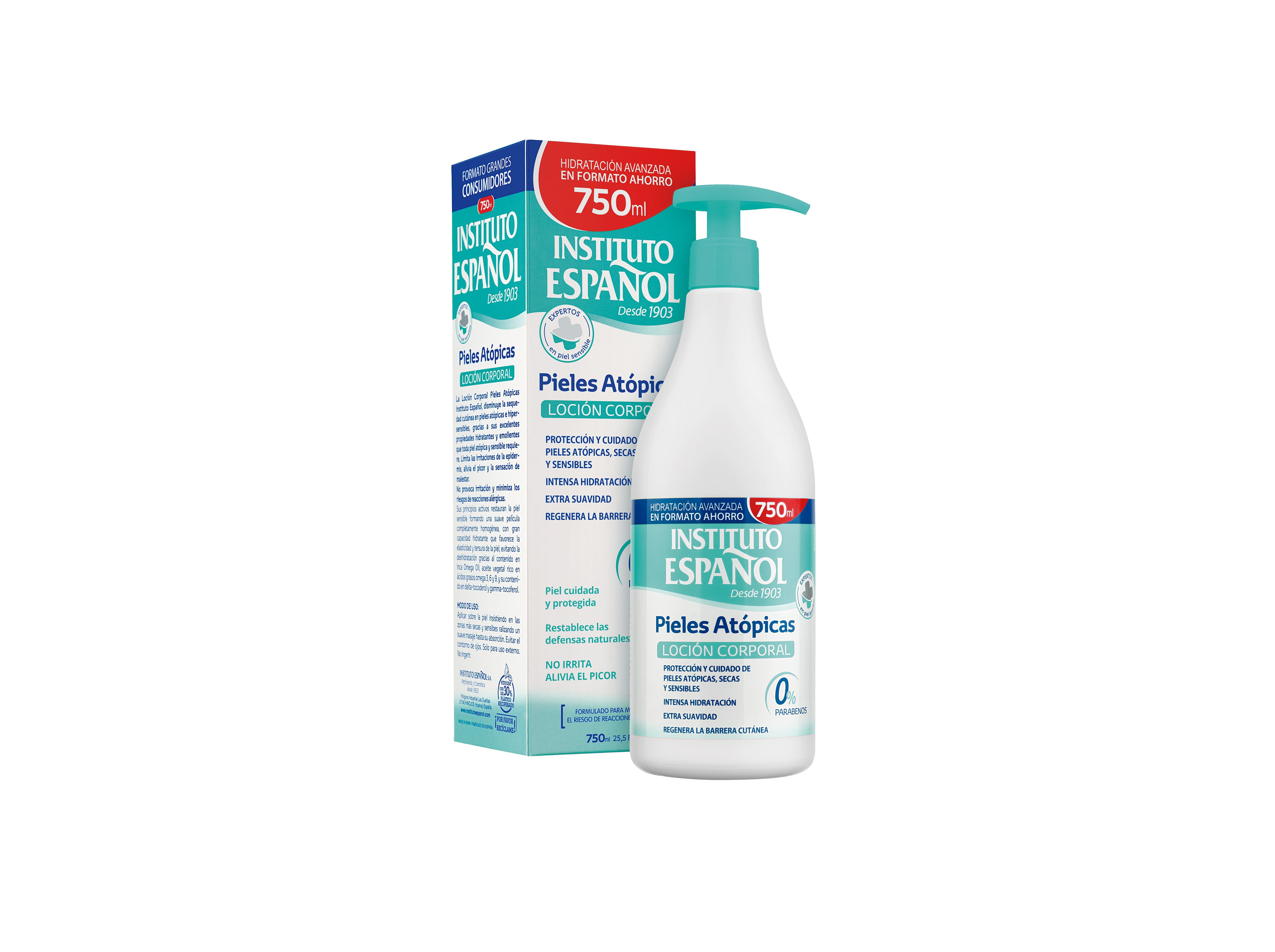 LO&Ccedil;&Atilde;O CORPORAL INSTITUTO ESPA&Ntilde;OL PELES AT&Oacute;PICAS 750ML image number 0