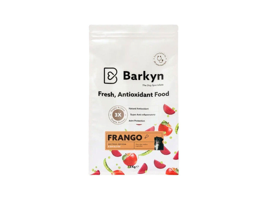 RA&Ccedil;&Atilde;O NATURAL PARA C&Atilde;O BARKYN LOW GRAIN FRANGO 12KG