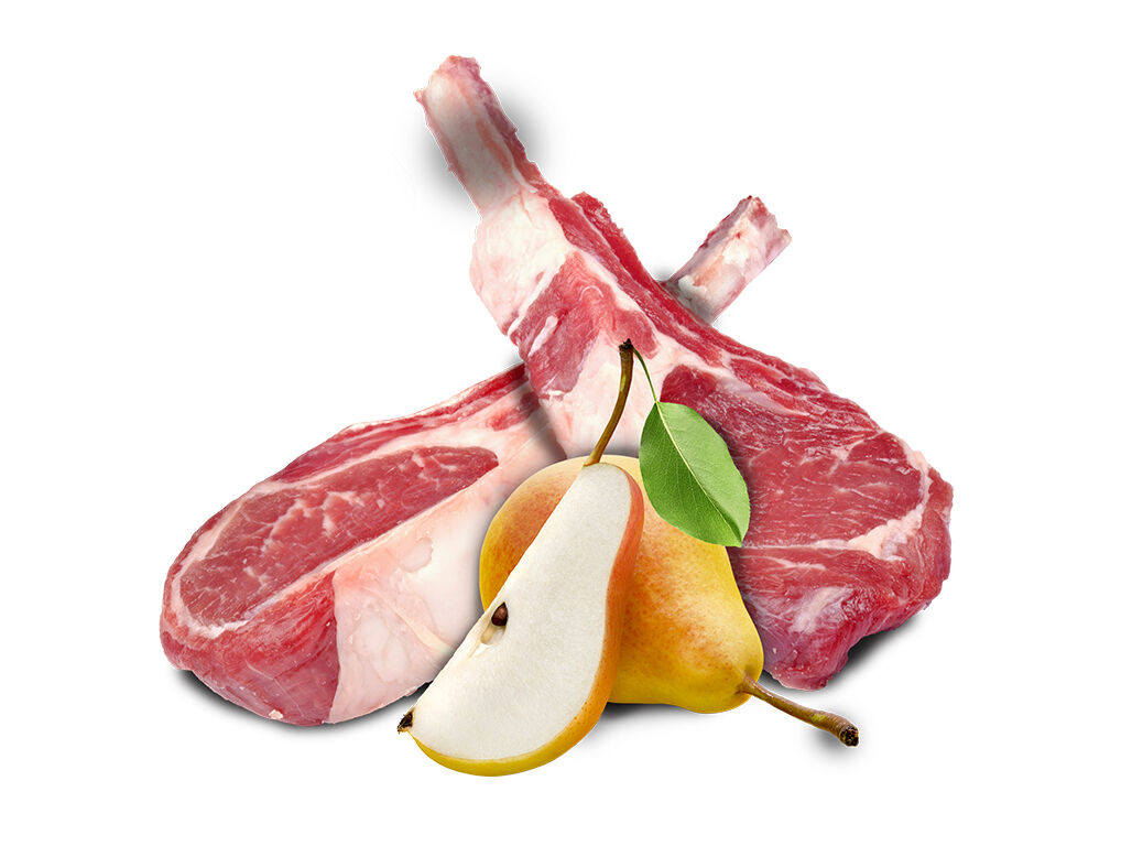 COMIDA H&Uacute;MIDA C&Atilde;O PETFIELD BORREGO E PERA 400G image number 2