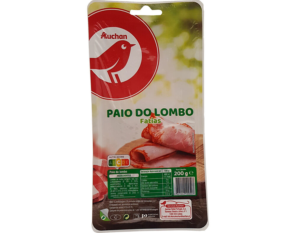 PAIO DO LOMBO AUCHAN FATIAS 200 G image number 0