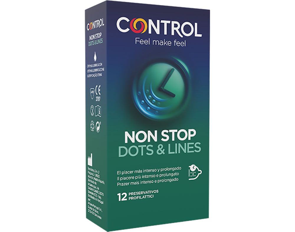 Preservativos Non Stop Dots&Lines Control 12 unid