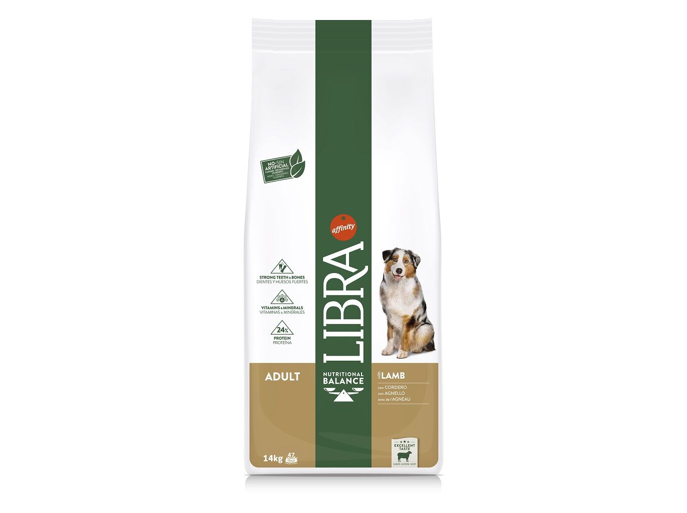 RA&Ccedil;&Atilde;O PARA C&Atilde;O ADULTO LIBRA BORREGO 14KG