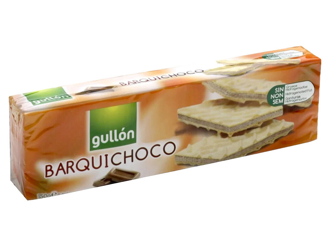 BOLACHA GULLON WAFER BARQUICHOCO 150G
