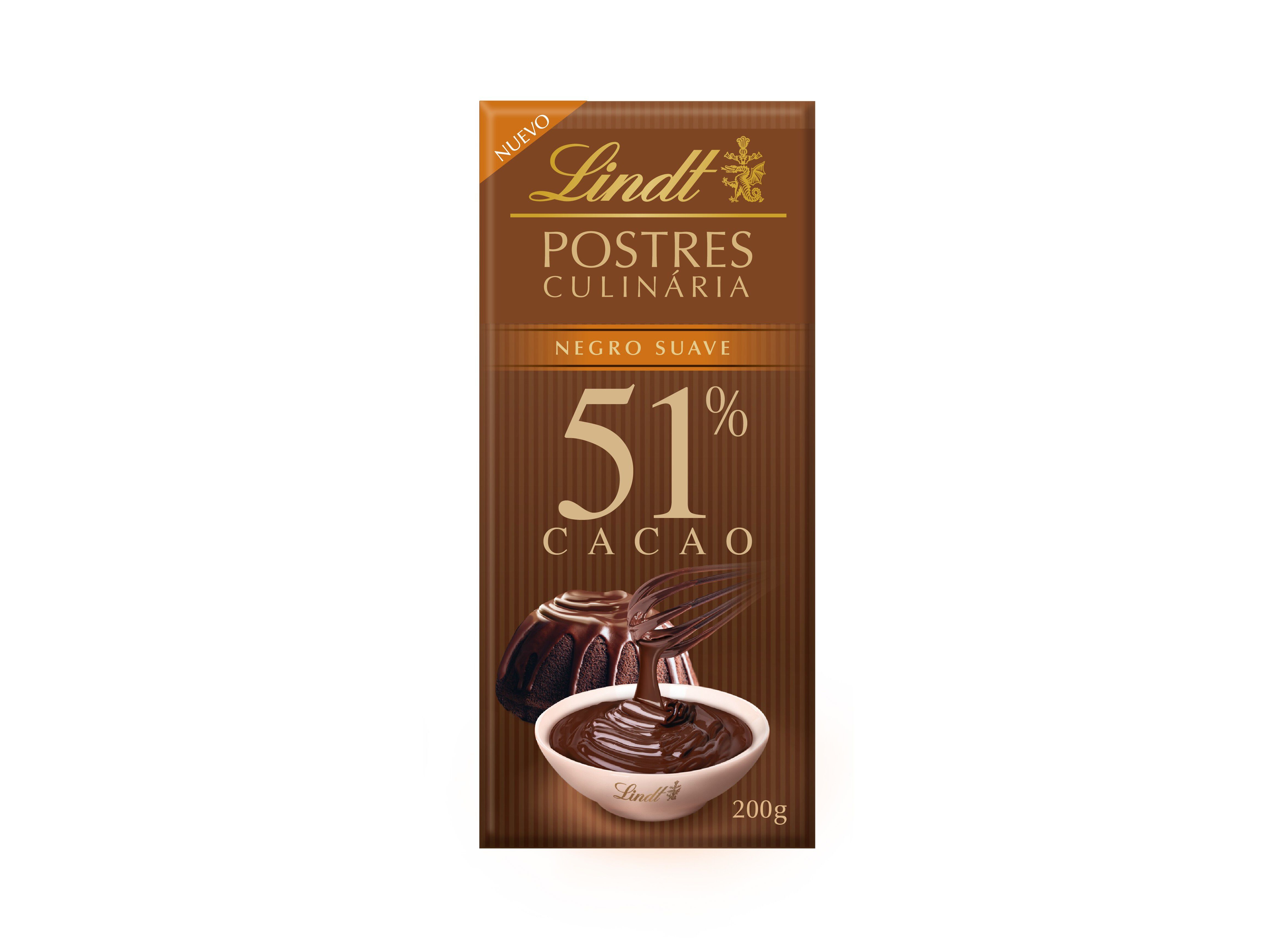 CHOCOLATE LINDT DE CULIN&Aacute;RIA 51% CACAU 200G