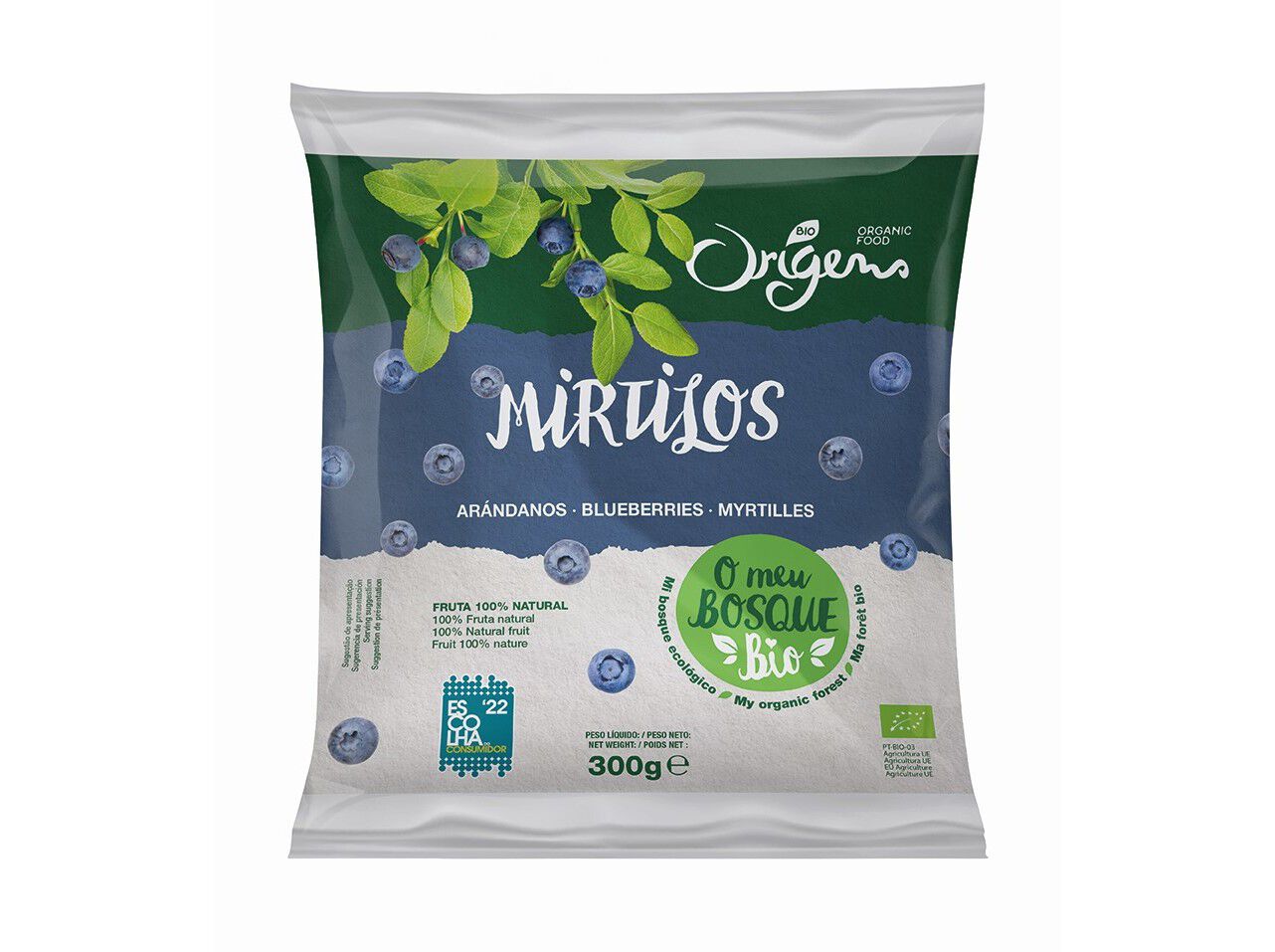 FRUTAS ORIGENS BIO MIRTILOS 300G