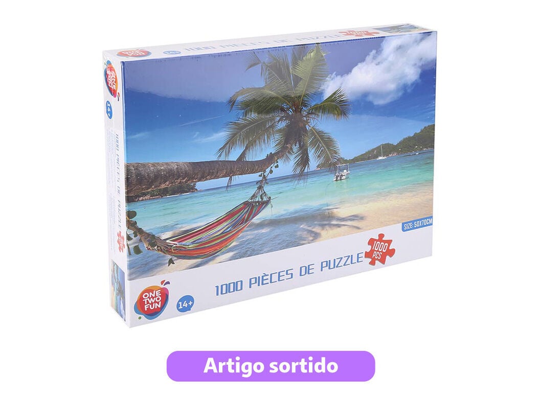 PUZZLE 1000 PE&Ccedil;AS ONE TWO FUN ANIMAIS E NATUREZA MODELOS SORTIDOS image number 0