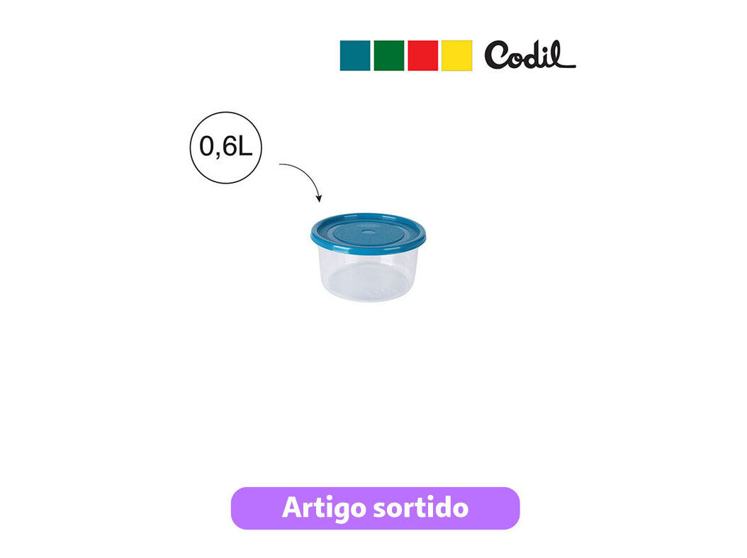 CAIXA REDONDA CODIL 600ML CORES SORTIDAS