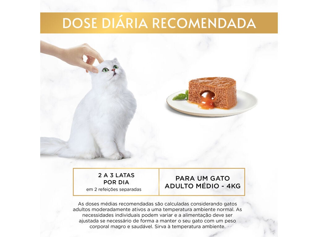 COMIDA H&Uacute;MIDA PARA GATO GOURMET GOLD FONDANT COM FRANGO 85G image number 3