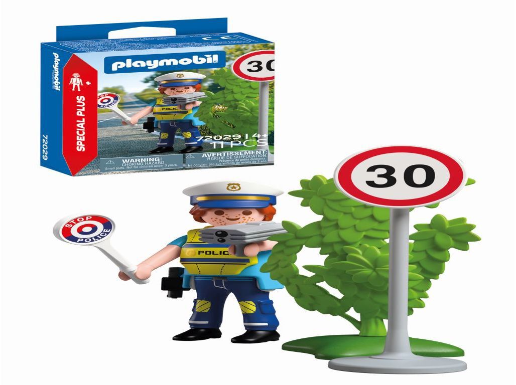 POL&Iacute;CIA COM RADAR DE VELOCIDADE PLAYMOBIL 72029 image number 1