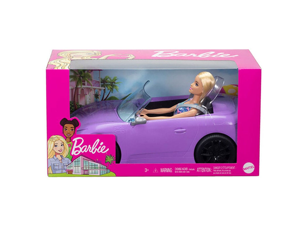 BONECA BARBIE COM CARRO CONVERT&Iacute;VEL