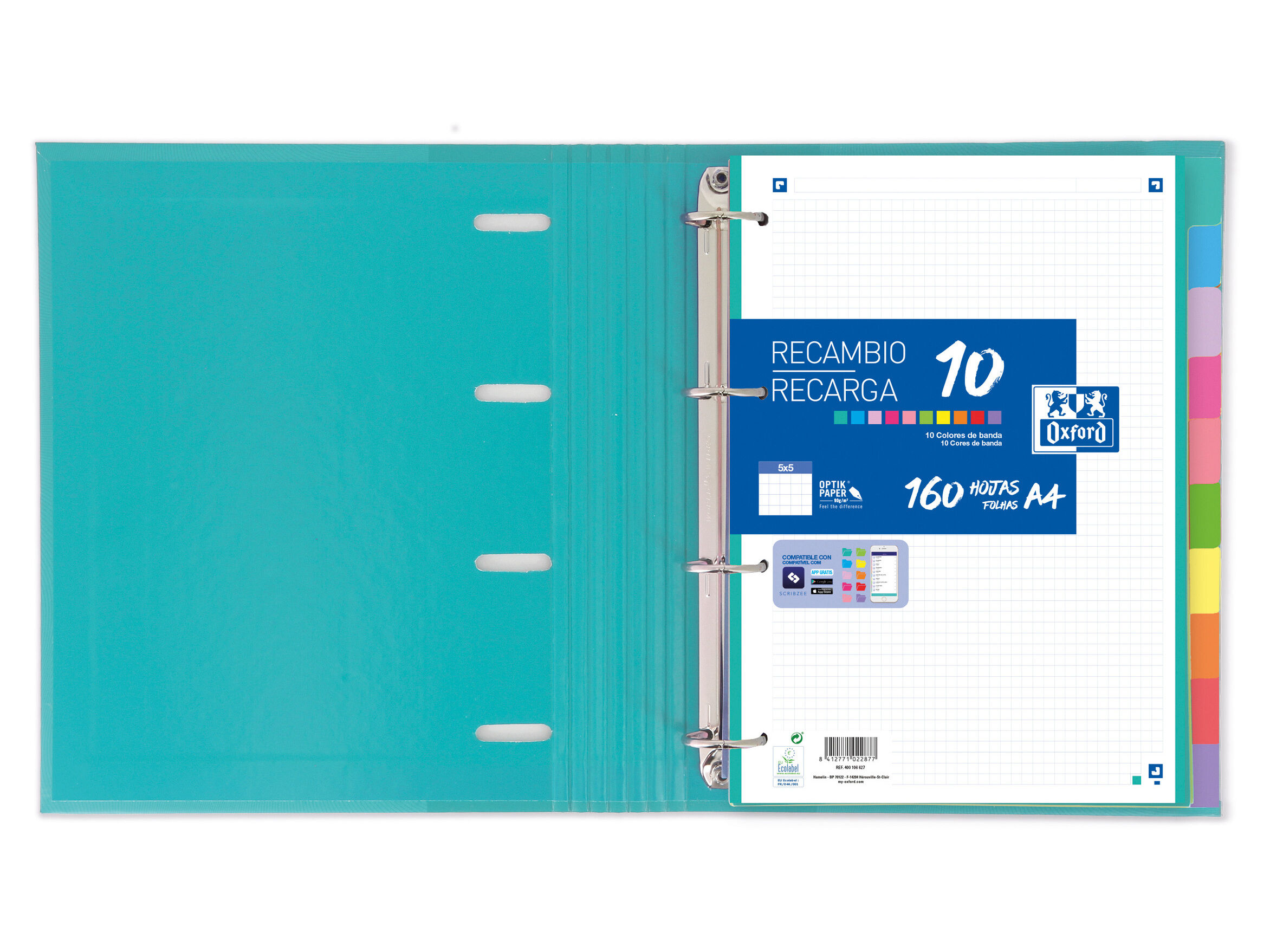SEPARADORES EM CART&Atilde;O OXFORD A4 STRONGLINE 10 POSI&Ccedil;&Otilde;ES image number 3