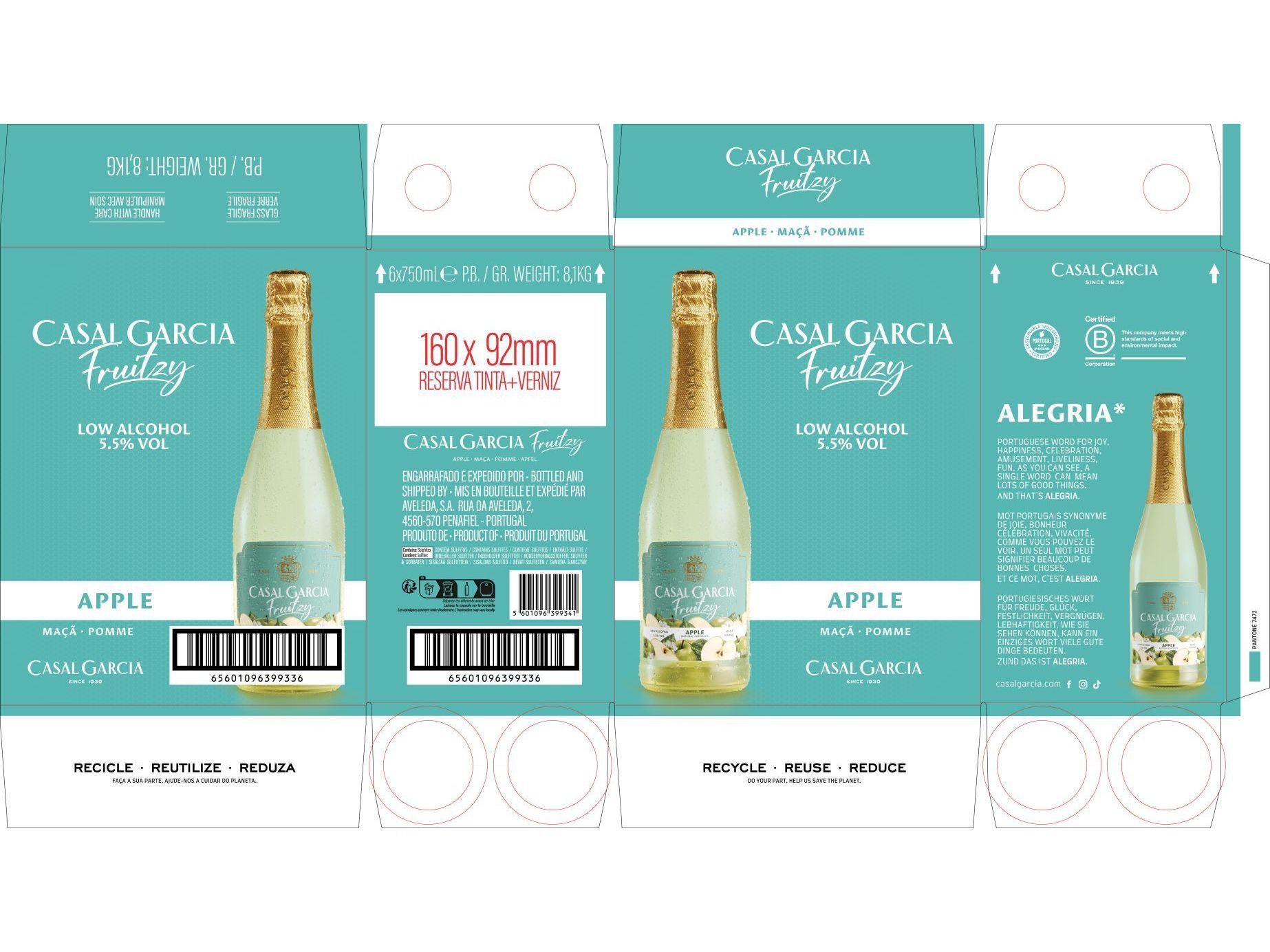 ESPUMANTE CASAL GARCIA FRUITZY MA&Ccedil;&Atilde; 0.75L image number 1