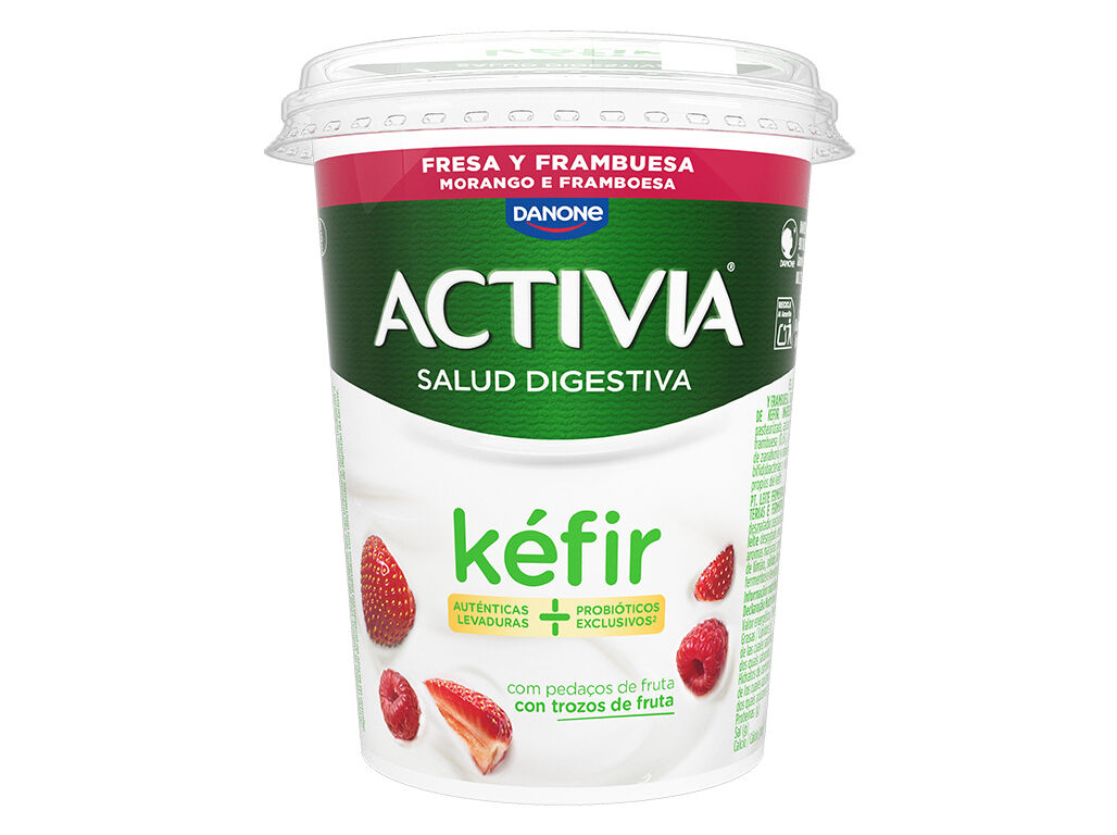 KEFIR ACTIVIA MORANGO FRAMBOESA 380G image number 0