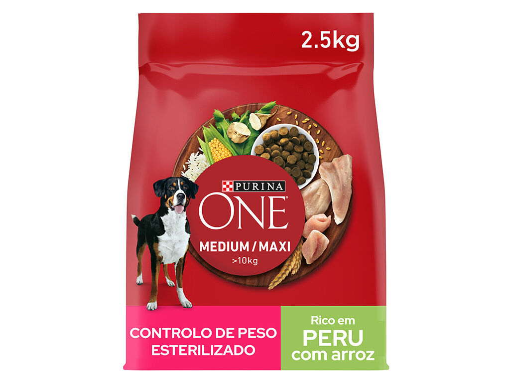 RA&Ccedil;&Atilde;O PARA C&Atilde;O PURINA ONE RA&Ccedil;A MEDIUM E MAXI COM PERU E ARROZ 2.5KG image number 0