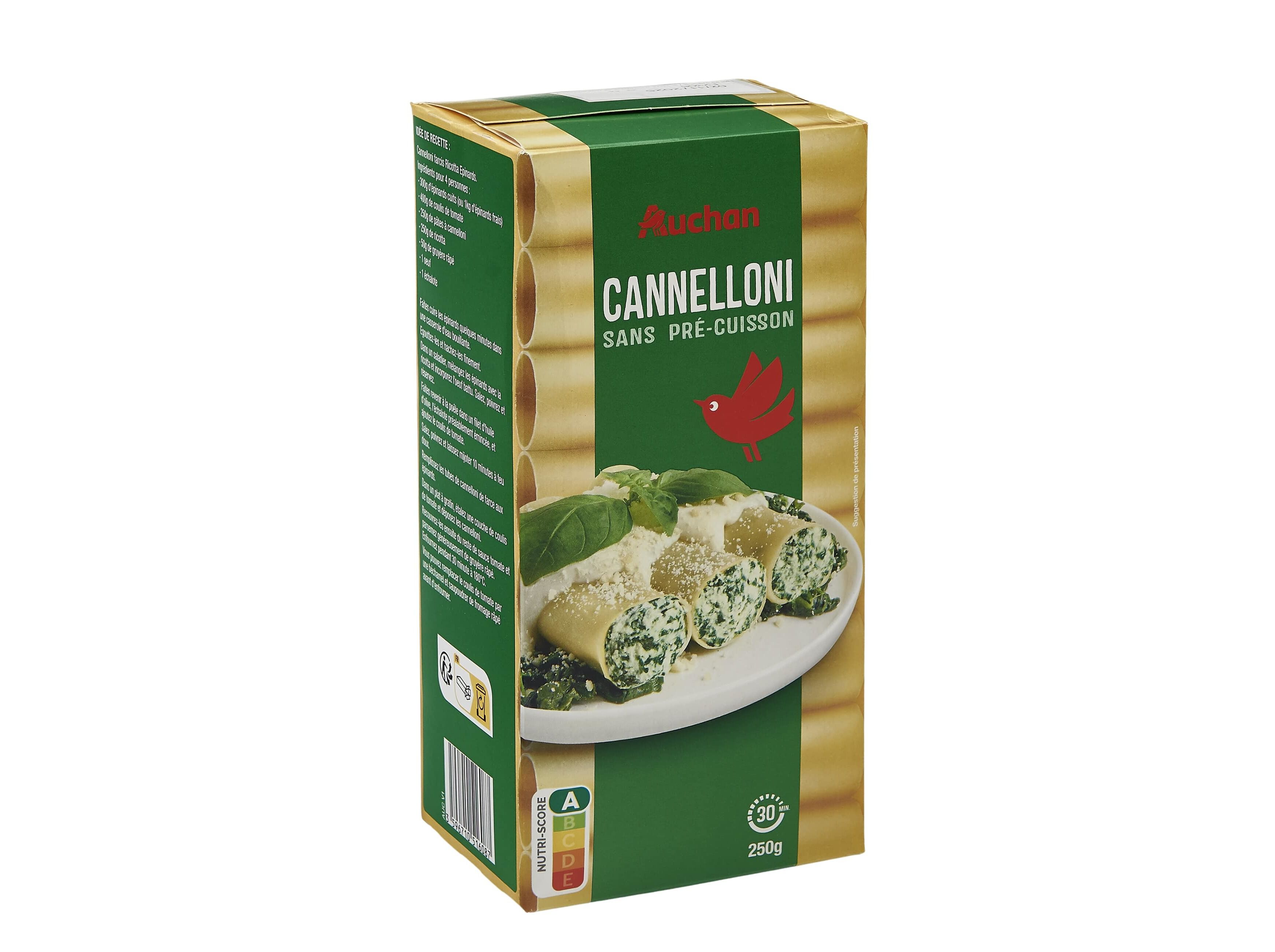 MASSA CANNELLONI AUCHAN 250G