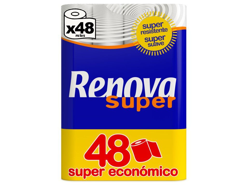 PAPEL RENOVA HIGI&Eacute;NICO SUPER 48 ROLOS