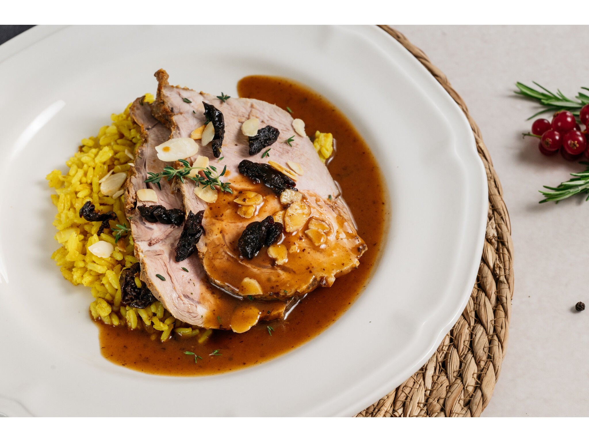 CACHA&Ccedil;O PORCO SABORES AUCHAN AMEIXA E AM&Ecirc;NDOA COM ARROZ &Aacute;RABE 300 G image number 5