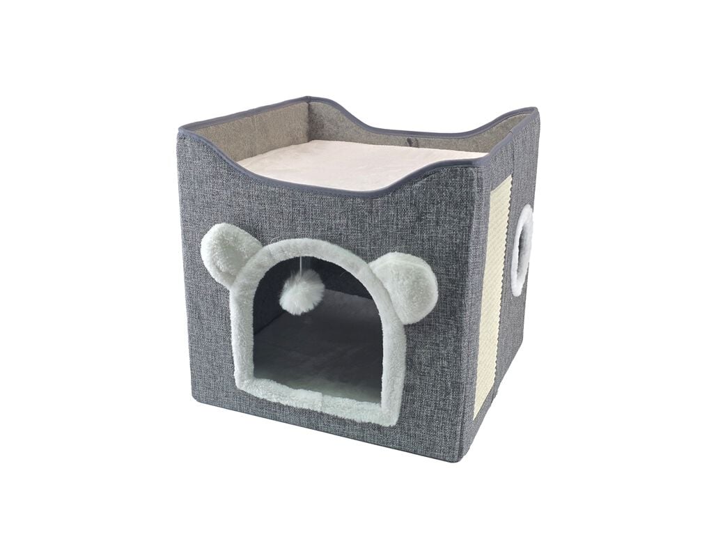 NICHO COM ARRANHADOR PARA GATO 40CM