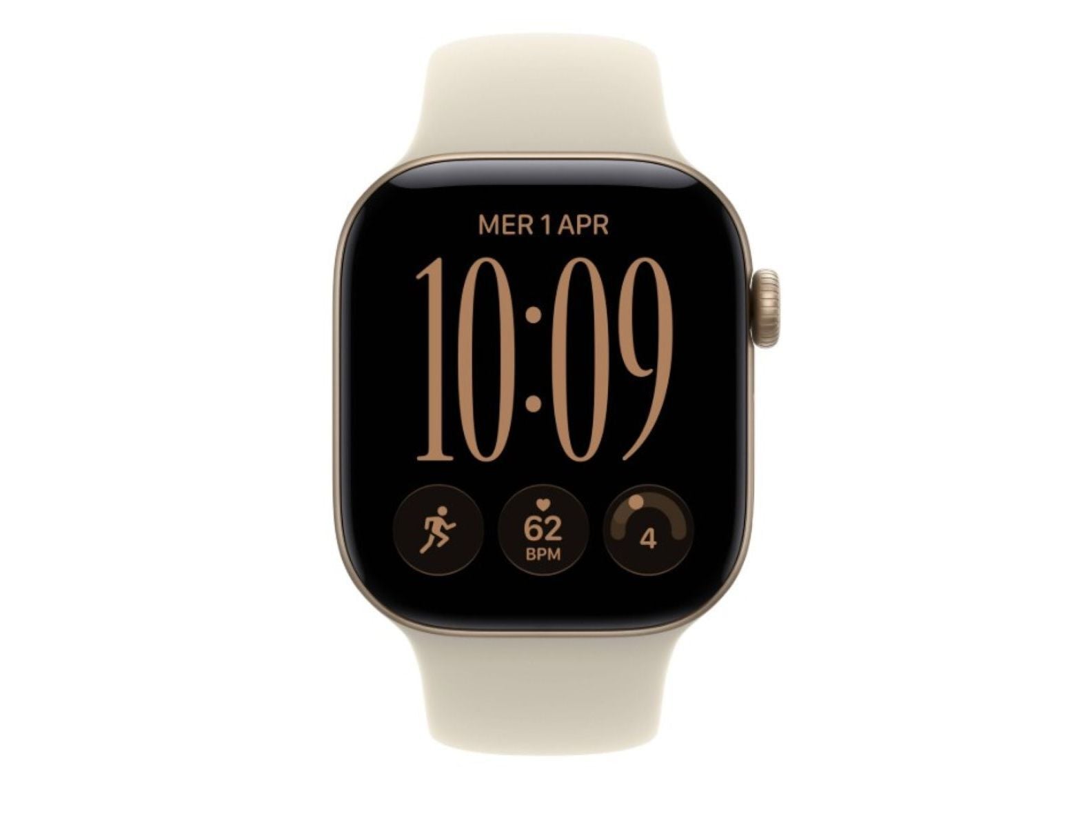 APPLE WATCH SERIES 12 42MM GPS LIGHT GOLD ALUMINIUM CASE COM SPORT BAND SAND - S/M image number 1