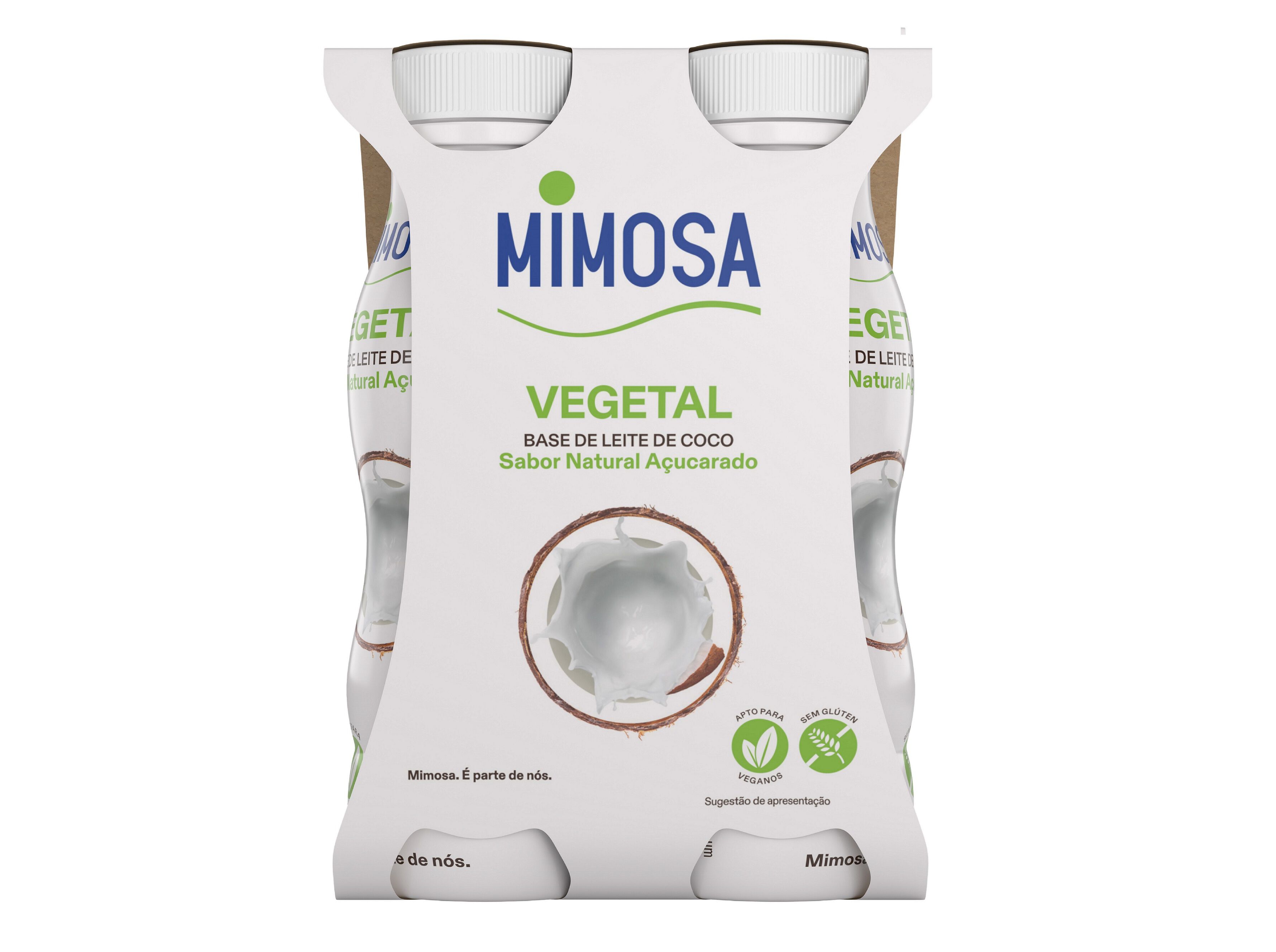LEITE COCO FERMENTADO MIMOSA LIQUIDO NAT.A&Ccedil;UCARADO 4X151ML image number 1