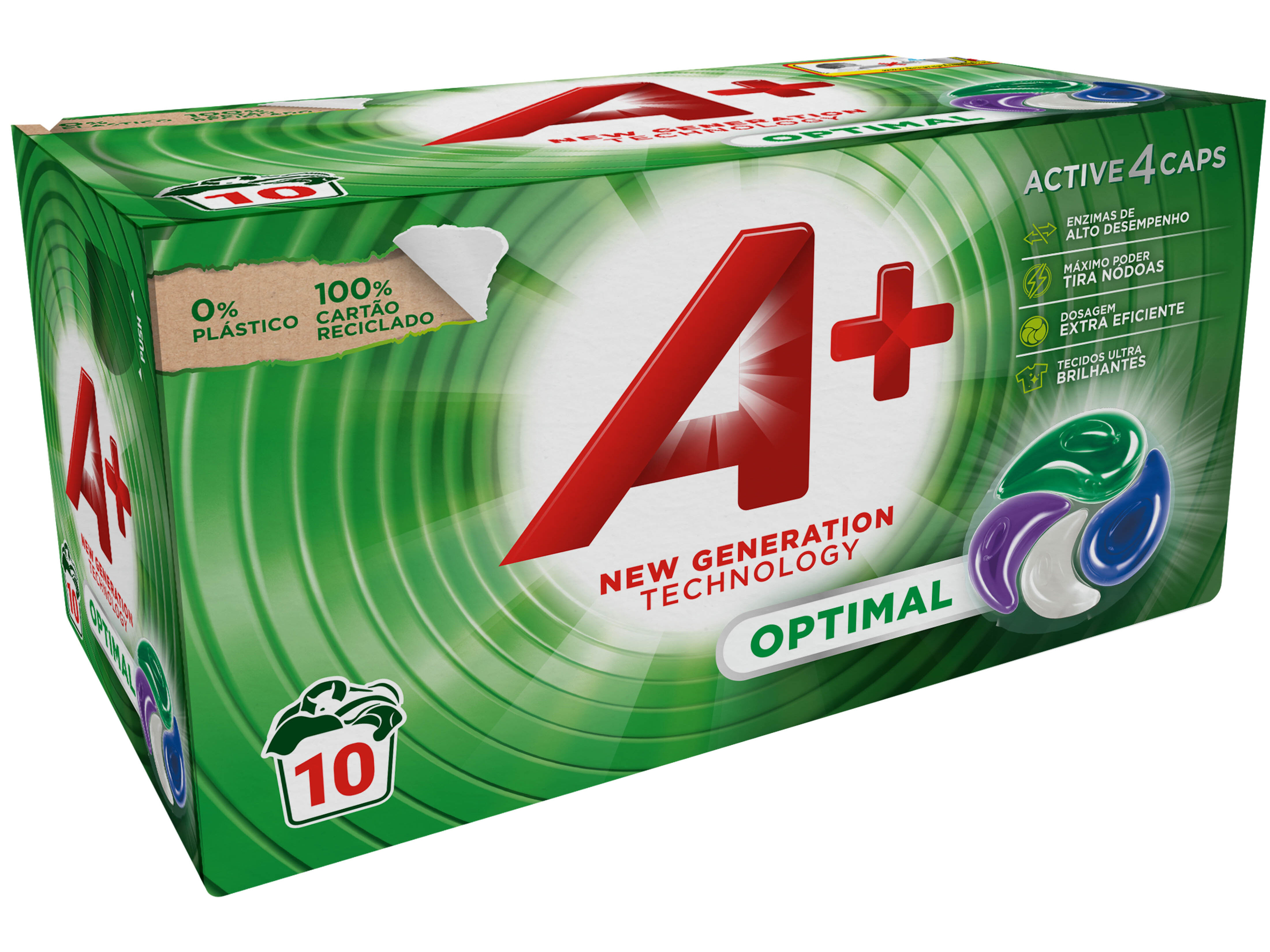 DETERGENTE ROUPA M&Aacute;QUINA C&Aacute;PSULAS A+ OPTIMAL 10 DOSES image number 2