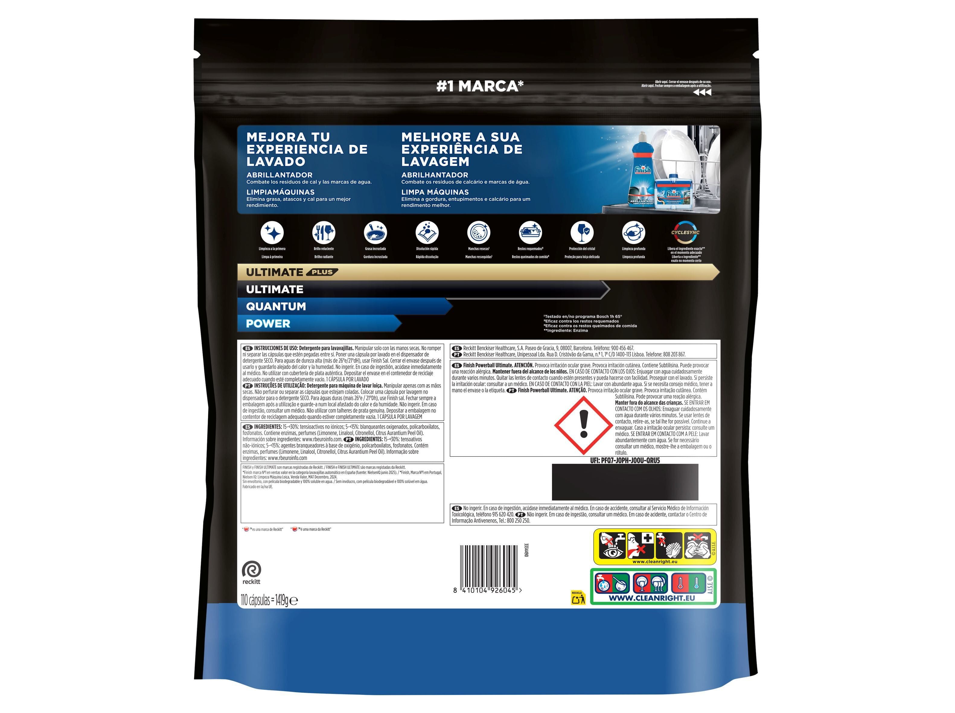 DET. LOI&Ccedil;A M&Aacute;Q. FINISH ULTIMATE REGULAR 110P image number 1