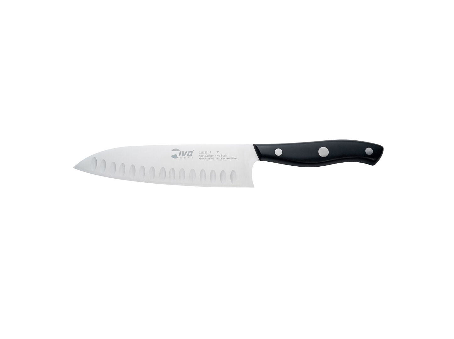 FACA SANTOKU IVO PRETA 18 CM