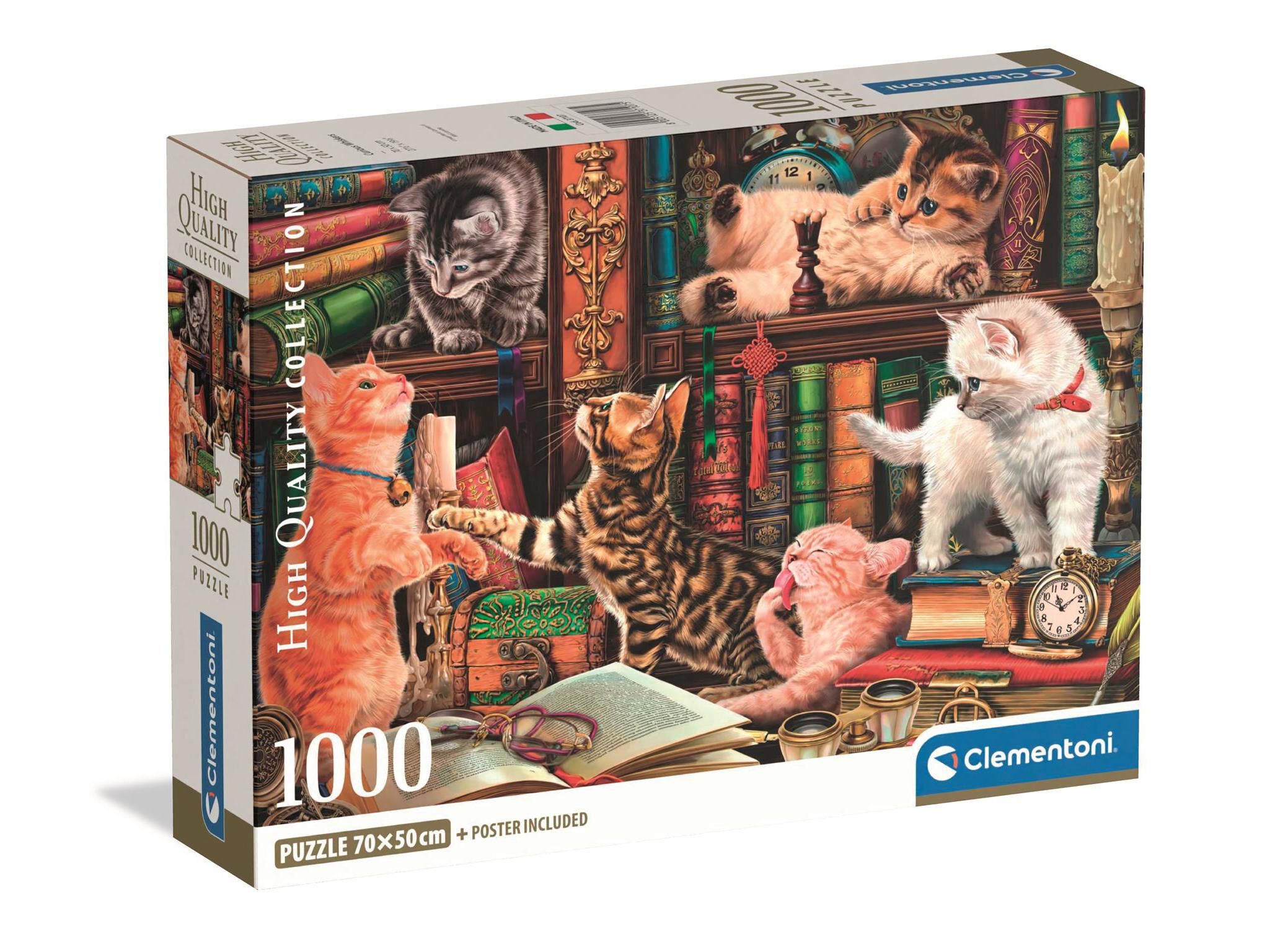 PUZZLE CLEMENTONI CURIOUS WHISKERS 1000 PE&Ccedil;AS image number 0