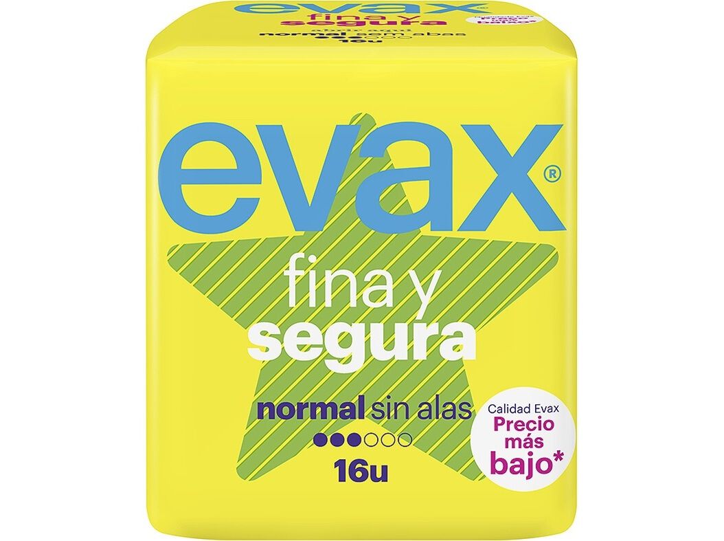 PENSOS HIGI&Eacute;NICOS FINA E SEGURA NORMAL EVAX 16 UN image number 1